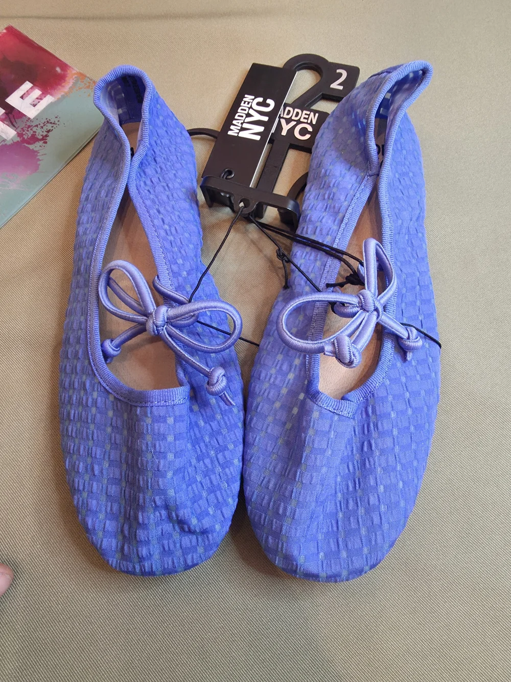 Madden NYC Kids Blue Bow Ballet Flats Size 2